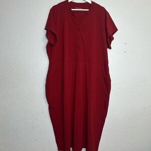 Universal Standard Band Collar Jersey Travel Womens Dress Plus Size Large 22/24